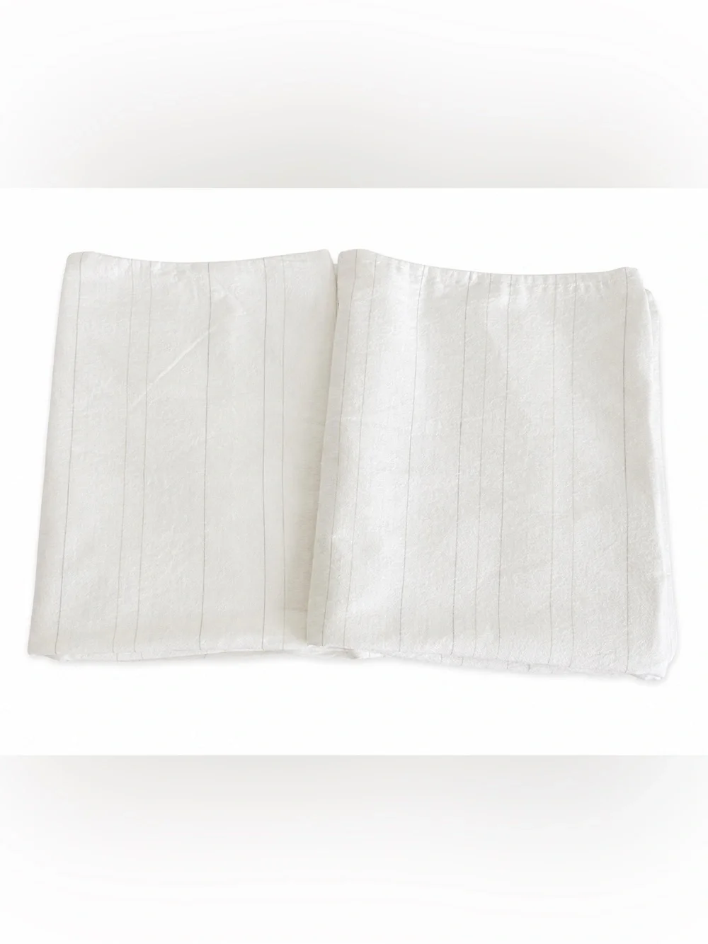 Hearth & Hand With Magnolia Set of 2 White Textured Linen Blend Pillowcases